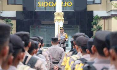 Polresta-Sidoarjo-Gelar-Apel-Pergeseran-Pasukan-Pengamanan-TPS-Pemilu-2024