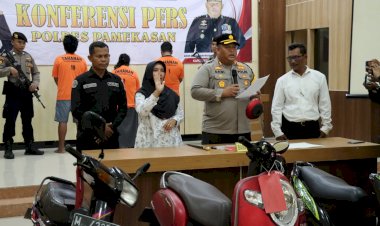 Polres-Pamekasan-Berhasil-Amankan-Pasutri-Tersangka-Curanmor-dan-Sita-15-Unit-Motor
