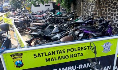 Tingkatkan-Keselamatan-Lalulintas,-Polresta-Malang-Kota-Berhasil-Amankan-99-Motor-Tak-Sesuai-Spektek