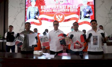Polres-Mojokerto-Kota-Ungkap-Judol,-Amankan-5-Penjual-Chip