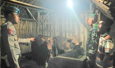 Sinergitas-Polisi-Bersama-TNI-di-Lumajang-Rutin-Patroli-Malam-Cegah-Pencurian-Hewan-Ternak