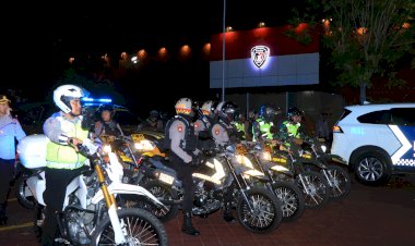 Amankan-Malam-1-Suro,-Polres-Ngawi-Gelar-Patroli-Skala-Besar
