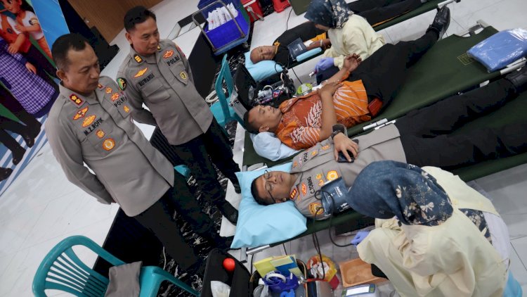 Jelang-Hari-Bhayangkara-ke-80,-Polresta-Sidoarjo-Gelar-Donor-Darah