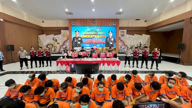 Satresnarkoba Polresta Sidoarjo Ungkap 65 Kasus Narkoba Selama September Hingga Pertengahan Oktober 2025