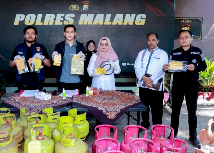 Polres Malang Bongkar Sindikat Pengoplos LPG Bersubsidi di Kepanjen